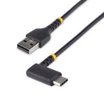 StarTech.com 6ft Right Angle USB-C Cable - 3A USB 2.0 Black