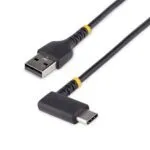 StarTech.com 6ft Right Angle USB-C Cable - 3A USB 2.0 Black