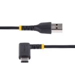 StarTech.com 6ft Right Angle USB-C Cable - 3A USB 2.0 Black