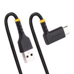 StarTech.com 6ft Right Angle USB-C Cable - 3A USB 2.0 Black