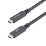 StarTech.com 6ft USB-C Cable 5A 100W PD 3.0 USB-IF 5Gbps M/M