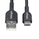 StarTech.com 6in USB-A to USB-C Cable, 3A, USB 2.0, Black