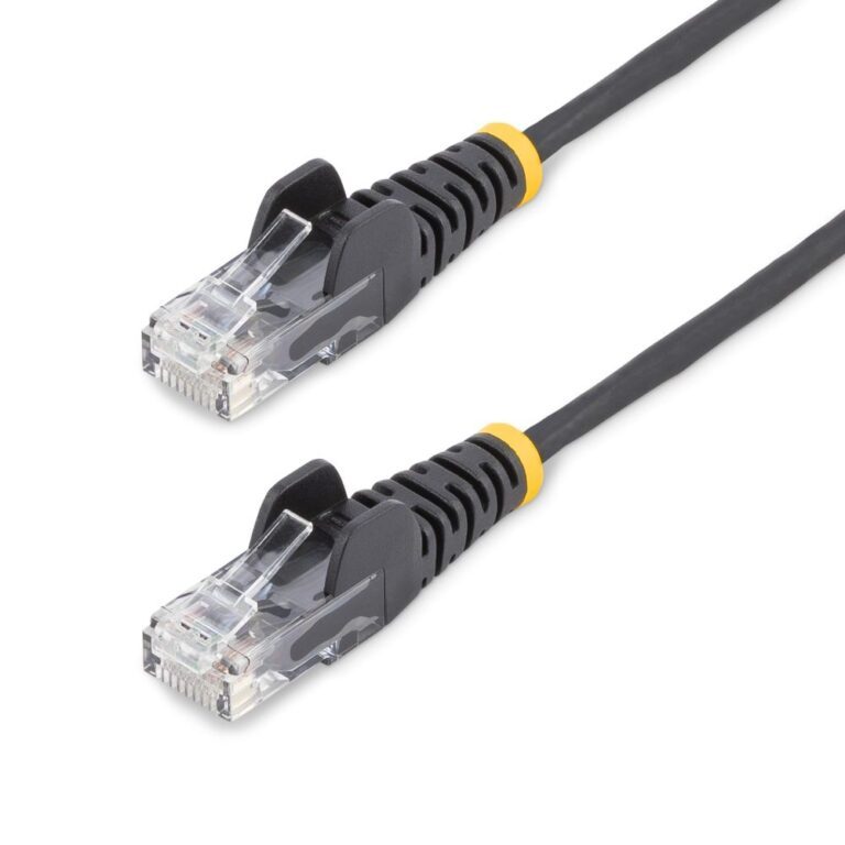 StarTech.com 7m Black Slim CAT6 Ethernet Cable, 100W PoE, UTP, 28AWG