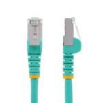 StarTech.com 7m CAT6a LSZH Aqua S/FTP 10GbE PoE++ Snagless RJ45 Patch Cord