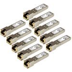StarTech.com Cisco GLC-T Compatible SFP Module 10 Pack - 1000BASE-T RJ45 to Cat6/Cat5e