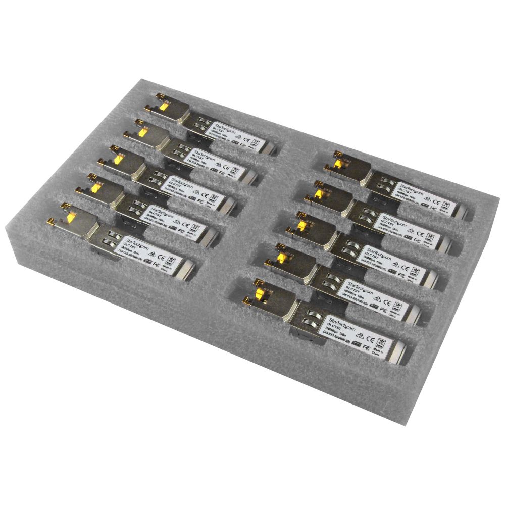 StarTech.com Cisco GLC-T Compatible SFP Module 10 Pack - 1000BASE-T RJ45 to Cat6/Cat5e