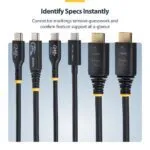 StarTech.com HDMI21-CBL-8K60-50CM 0.5m HDMI Cable Type A Black