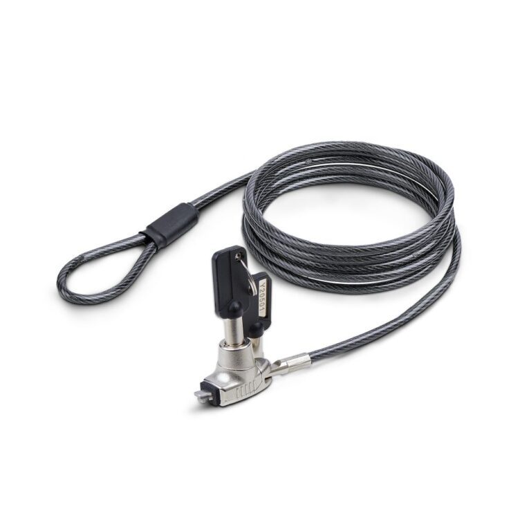 StarTech.com Slim Lock Noble Wedge Slot, 5ft (1.5m) Cut-Resistant Steel Cable, Keyed