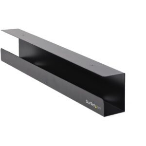 StarTech.com Under Desk Cable Management Tray - Desk Mount Cable Organizer for Power Strip