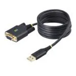 StarTech.com USB to Null Modem Serial Adapter, FTDI, USB-A to DB9 RS232, Windows/macOS/Linux