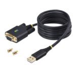 StarTech.com USB to Null Modem Serial Adapter, FTDI, USB-A to DB9 RS232, Windows/macOS/Linux