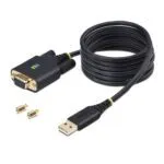 StarTech.com USB to Null Modem Serial Adapter, FTDI, USB-A to DB9 RS232, Windows/macOS/Linux
