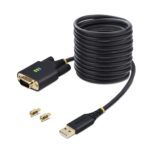 StarTech.com USB to Serial Adapter Cable, 3m, COM Retention, FTDI, RS232, Windows/macOS/Linux