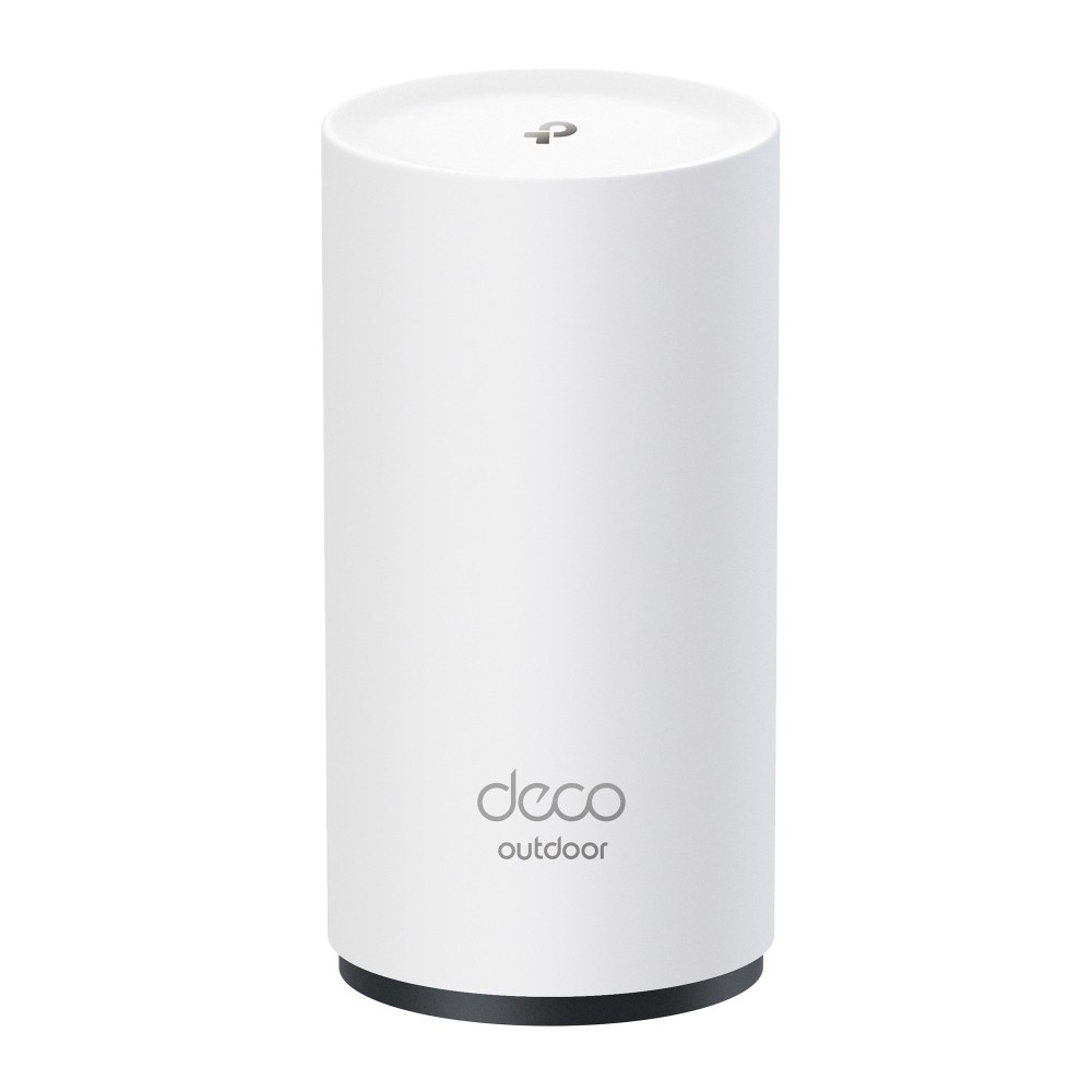 TP-Link Deco BE25-Outdoor BE3600 Outdoor/Indoor Mesh Wi-Fi 7 Unit, IP65, 2x 2.5G PoE Ports, 1-Pack TP-Link Deco BE25-Outdoor white cylindrical outdoor Wi-Fi 7 mesh unit