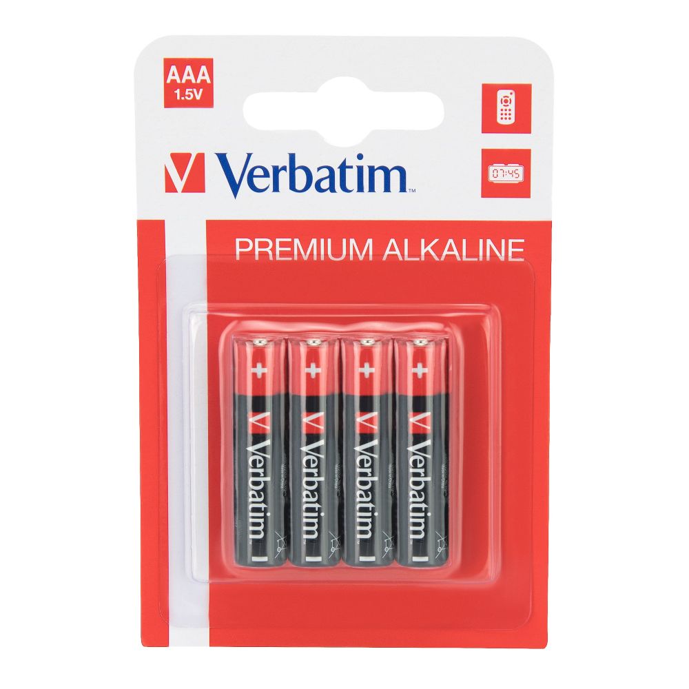 Verbatim AAA 4-Pack Alkaline Batteries
