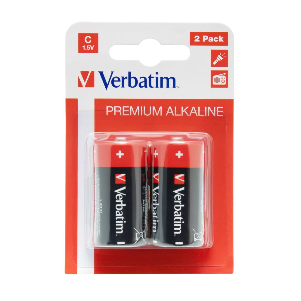 Verbatim Alkaline C Batteries