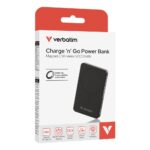Verbatim Charge 'n' Go Magnetic Wireless Power Bank 5000 mAh Black