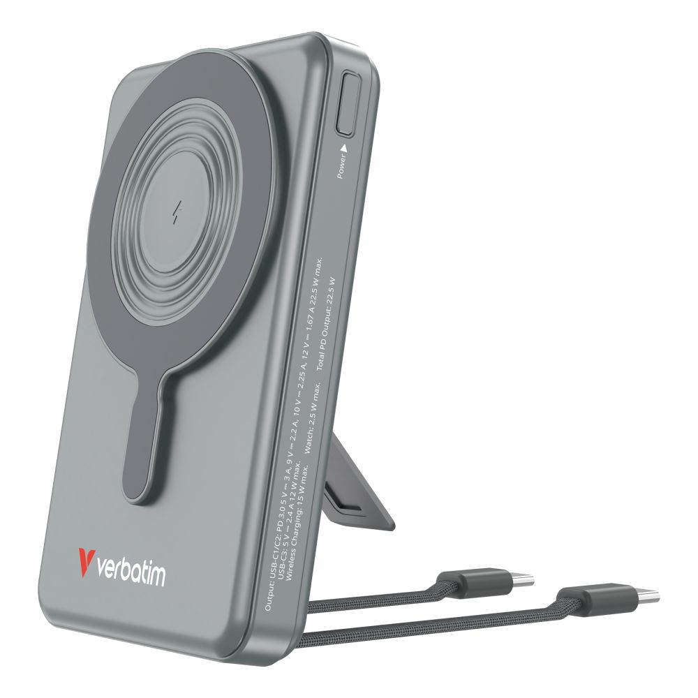 Verbatim Charge'n'Go 2C 10000 mAh Power Bank Grey