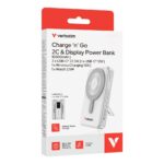 Verbatim Charge'n'Go 2C Display Power Bank 10000 mAh Silver