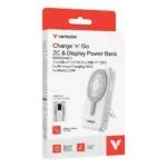 Verbatim Charge'n'Go 2C Display Power Bank 10000 mAh Silver