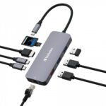 Verbatim CMH-09 USB-C Silver 10Gbit/s