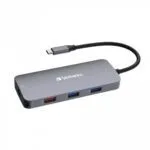 Verbatim CMH-09 USB-C Silver 10Gbit/s