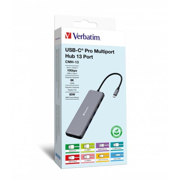 Verbatim CMH-13 USB-C 10000Mbit/s Silver