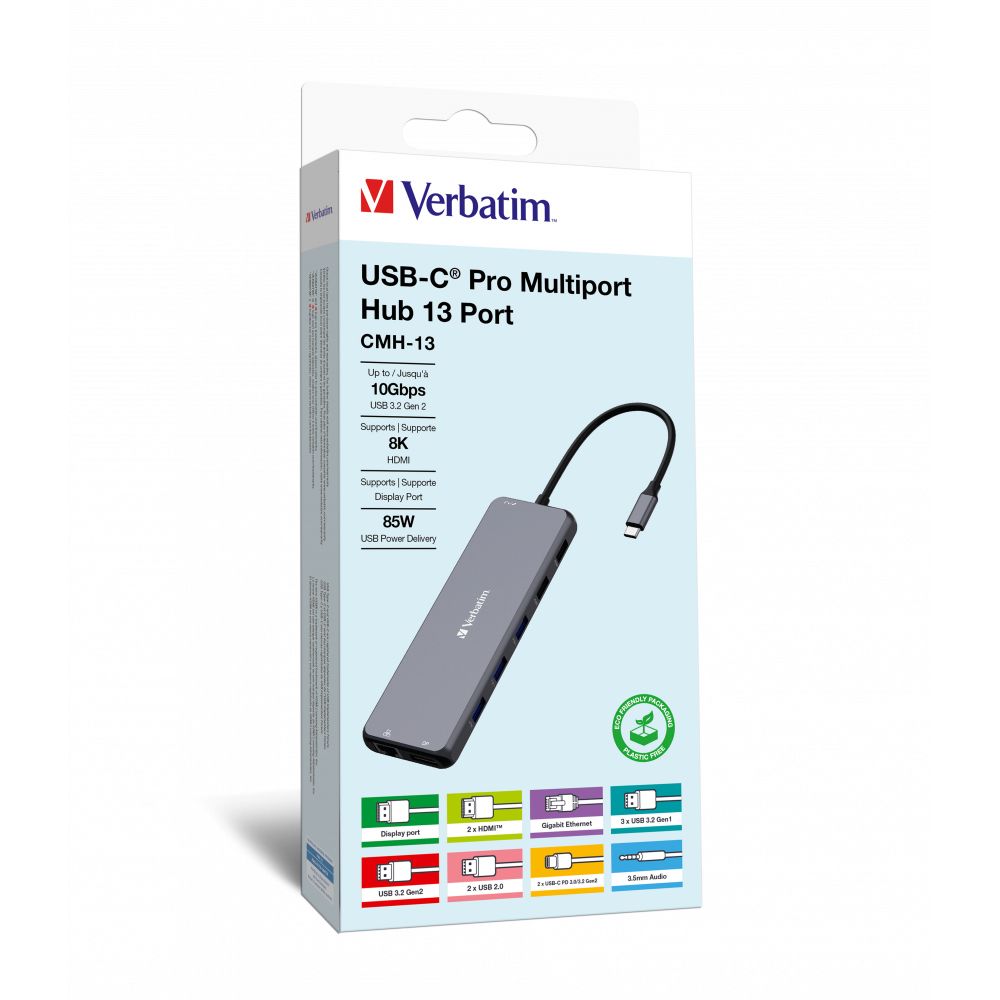 Verbatim CMH-13 USB-C 10000Mbit/s Silver