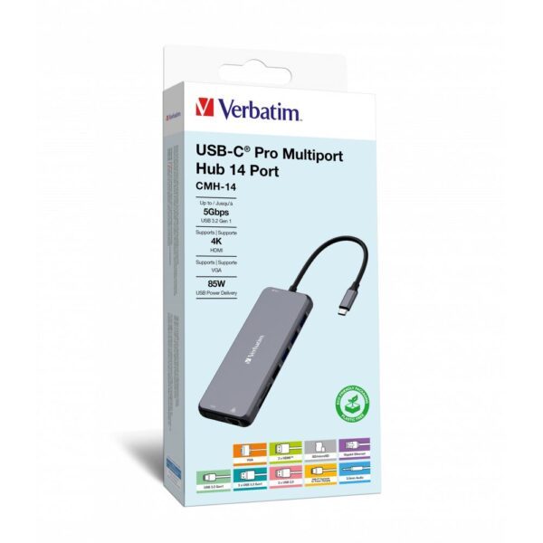 Verbatim CMH-14 USB-C 5000 Mbit/s Silver