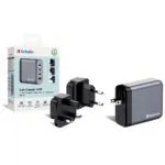Verbatim GNC-140 GaN Charger 140W USB-C PD 140W / 20W / USB-A QC 3.0 EU/UK/US