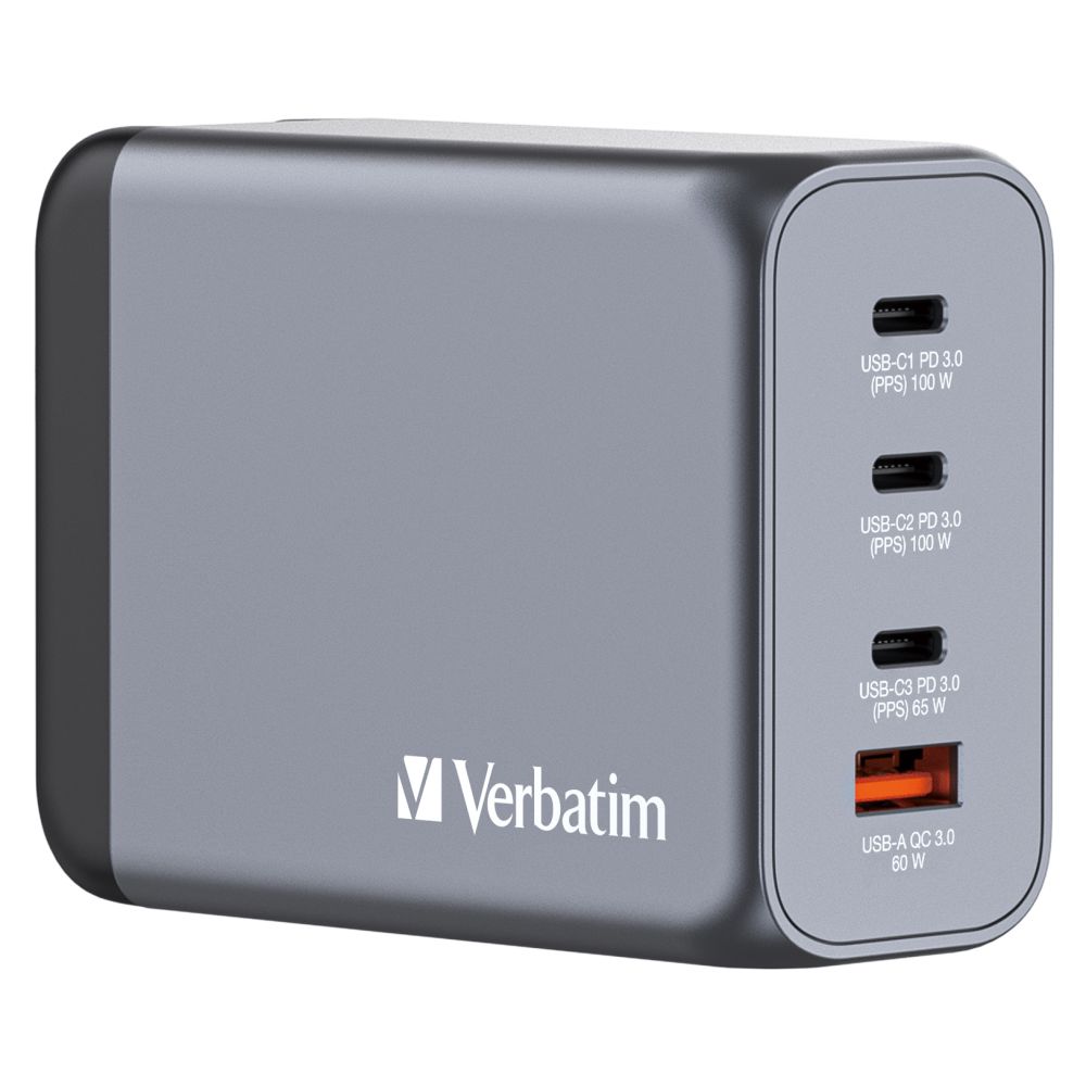 Verbatim GNC-200 200W GaN Charger (EU/UK/US)