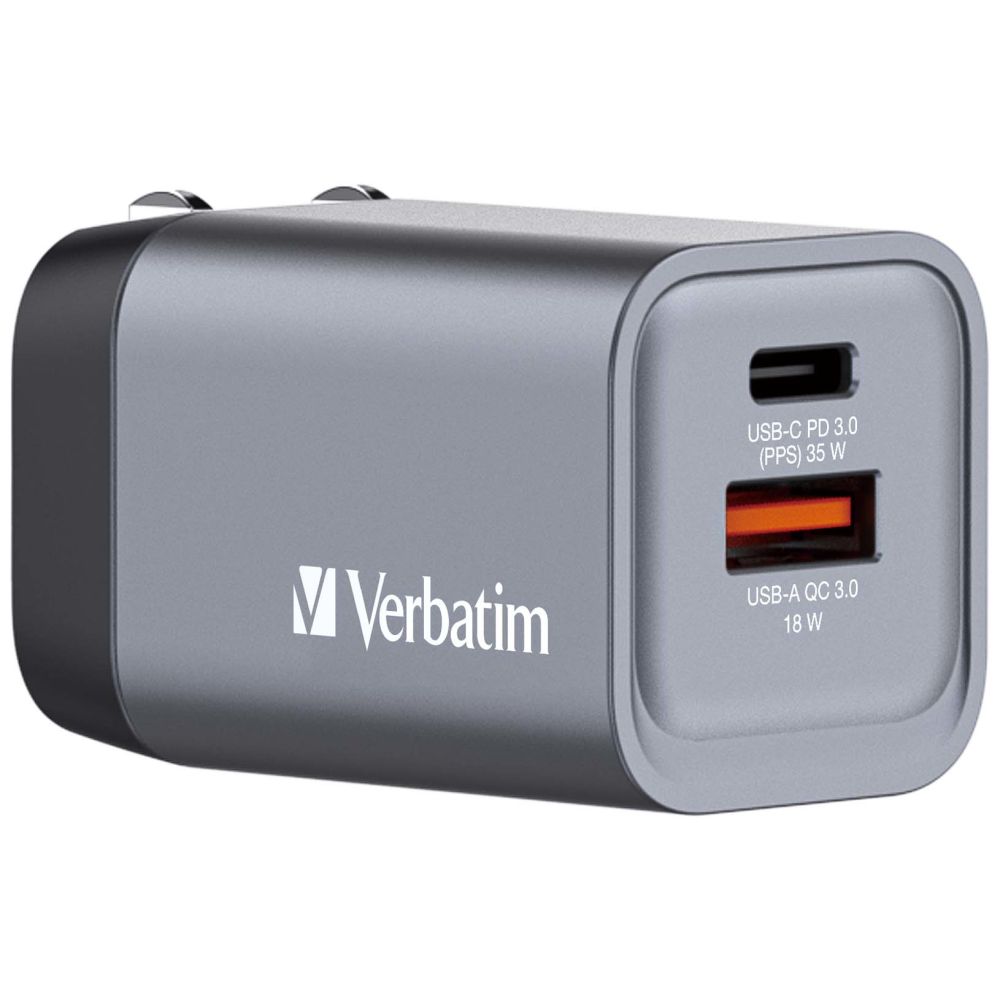 Verbatim GNC-35 GaN Charger 35W EU/UK/US