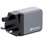 Verbatim GNC-65 GaN Charger 65W, 2x USB-C PD, 1x USB-A QC 3.0 (EU/UK/US)