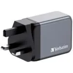 Verbatim GNC-65 GaN Charger 65W, 2x USB-C PD, 1x USB-A QC 3.0 (EU/UK/US)