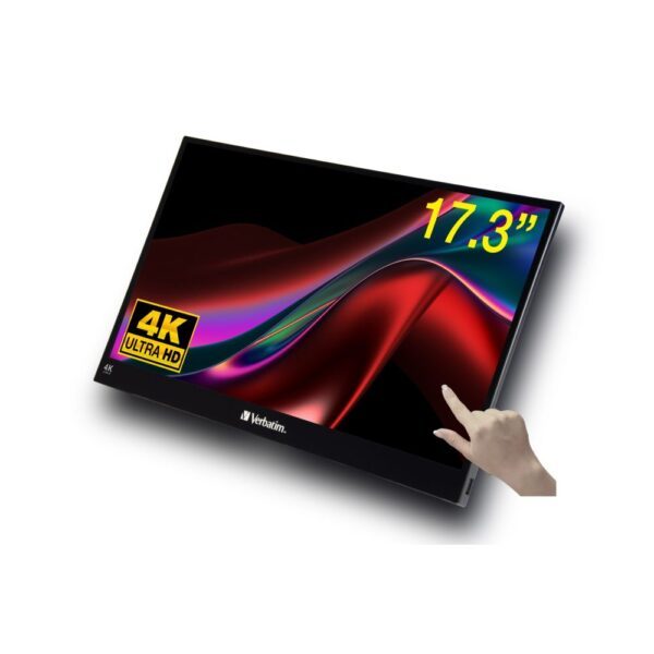 Verbatim Portable Touchscreen Monitor 17.3" Ultra HD 4K