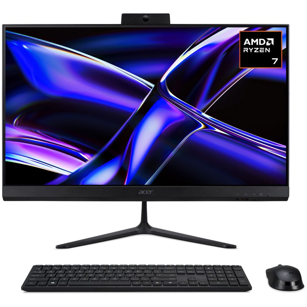 Acer Aspire C27-B AIO - AMD Ryzen 7, 16GB, 1TB SSD, 27" FHD, Windows 11, Black