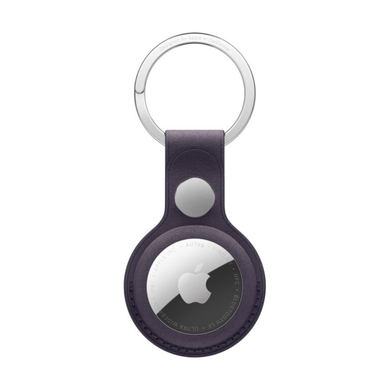 Apple AirTag FineWoven Key Ring – Midnight Purple