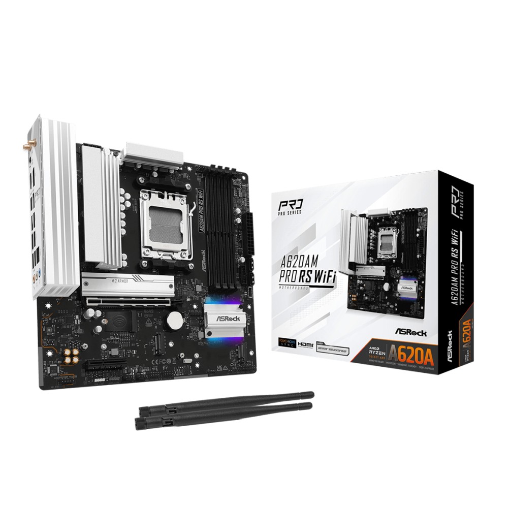 Asrock A620AM Pro RS WiFi mATX AM5 A620A