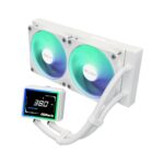 ASRock Challenger 240 AIO Liquid CPU Cooler, 240mm, White, 3" Digital Display, LGA1700/1851 & AM5/AM4