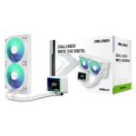 ASRock Challenger 240 AIO Liquid CPU Cooler, 240mm, White, 3" Digital Display, LGA1700/1851 & AM5/AM4