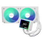 ASRock Challenger 240 AIO Liquid CPU Cooler, 240mm, White, 3" Digital Display, LGA1700/1851 & AM5/AM4