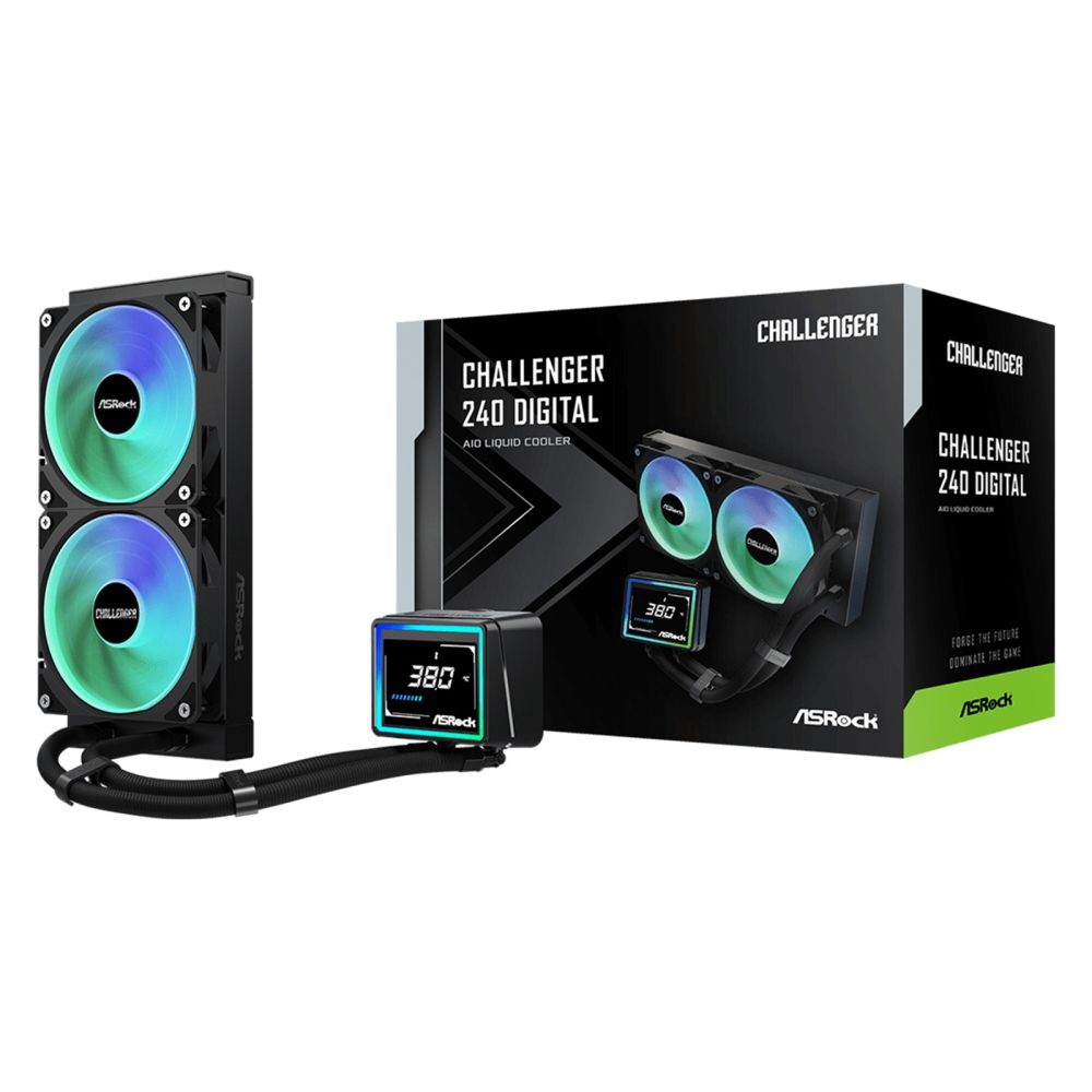 ASRock Challenger 240 Digital AIO CPU Cooler, 240mm, LGA1700/1851 & AM5/AM4