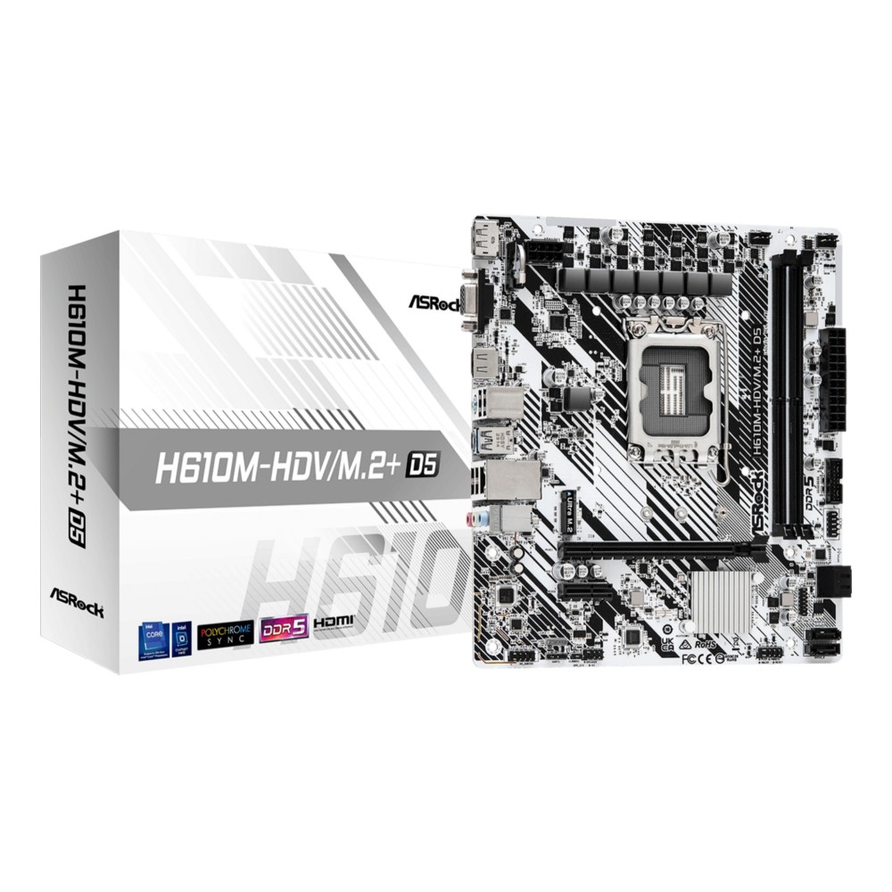 Asrock H610M-HDV/M.2+ D5 LGA1700 mATX DDR5