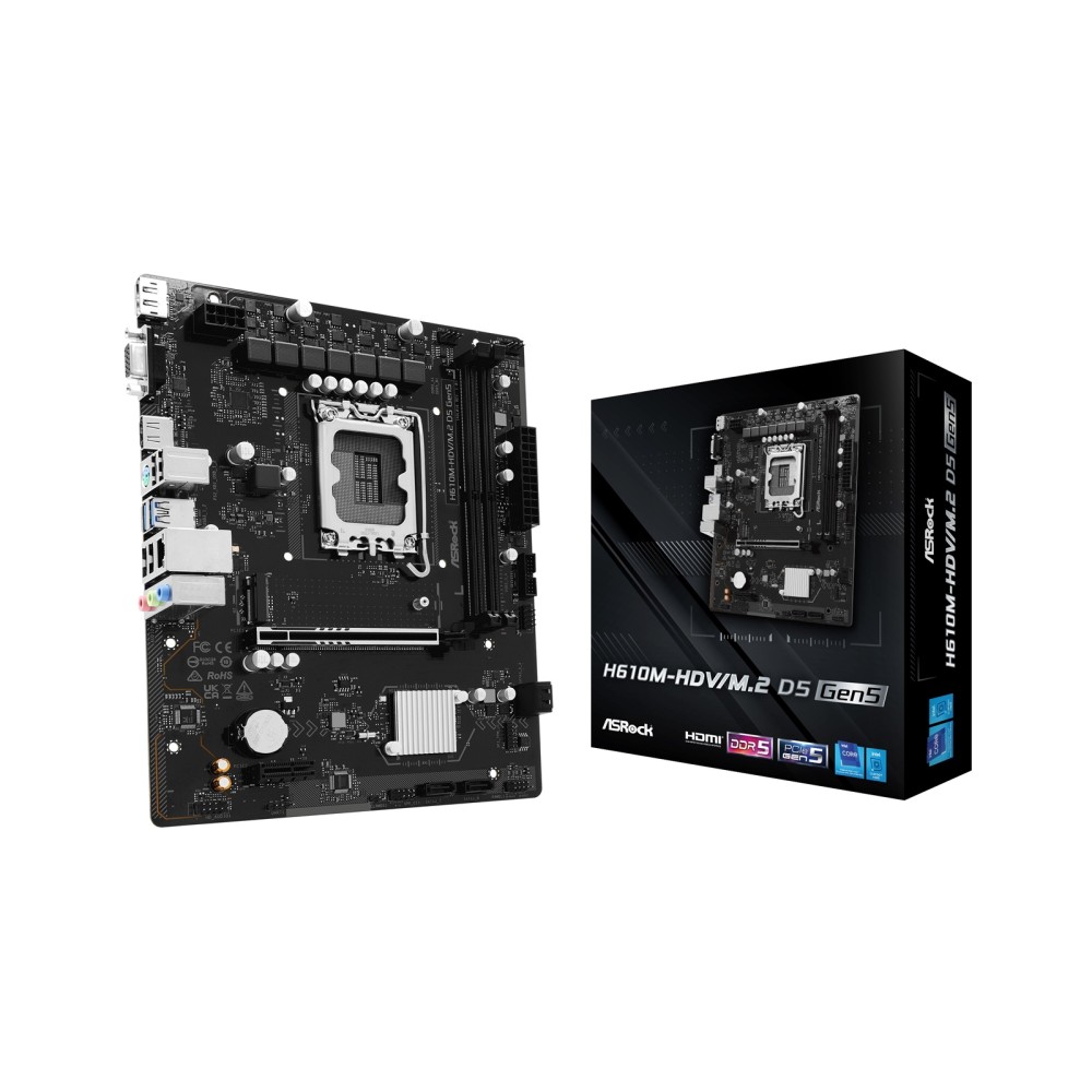 ASRock H610M-HDV/M.2 D5 LGA1700 Micro-ATX DDR5 Motherboard