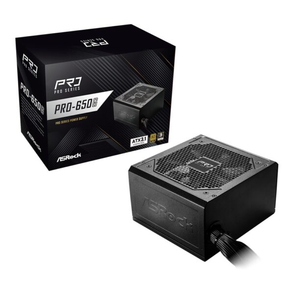 ASRock PRO-650G 650W ATX PSU, 80 Plus Gold