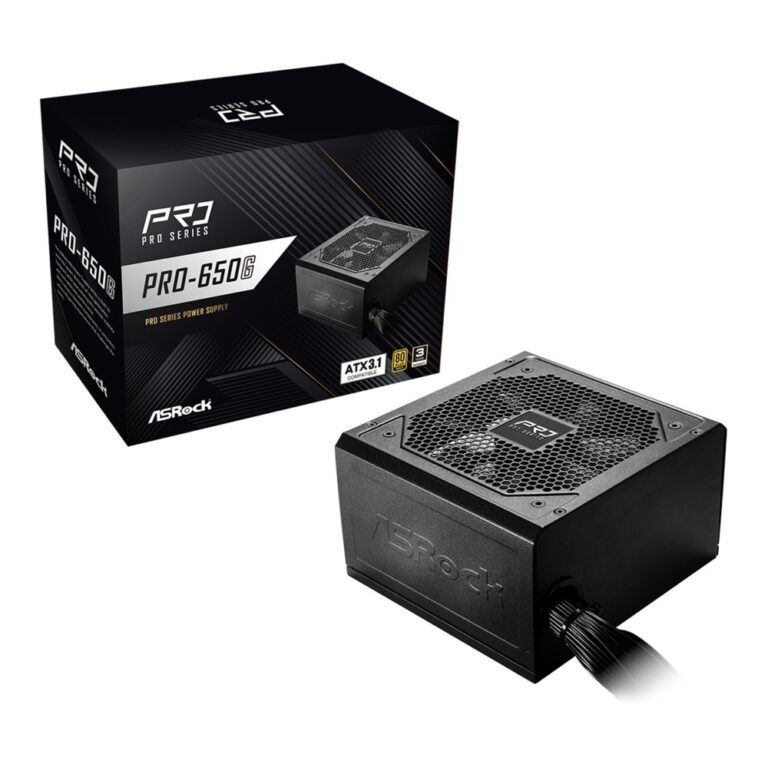 ASRock PRO-650G 650W ATX PSU, 80 Plus Gold