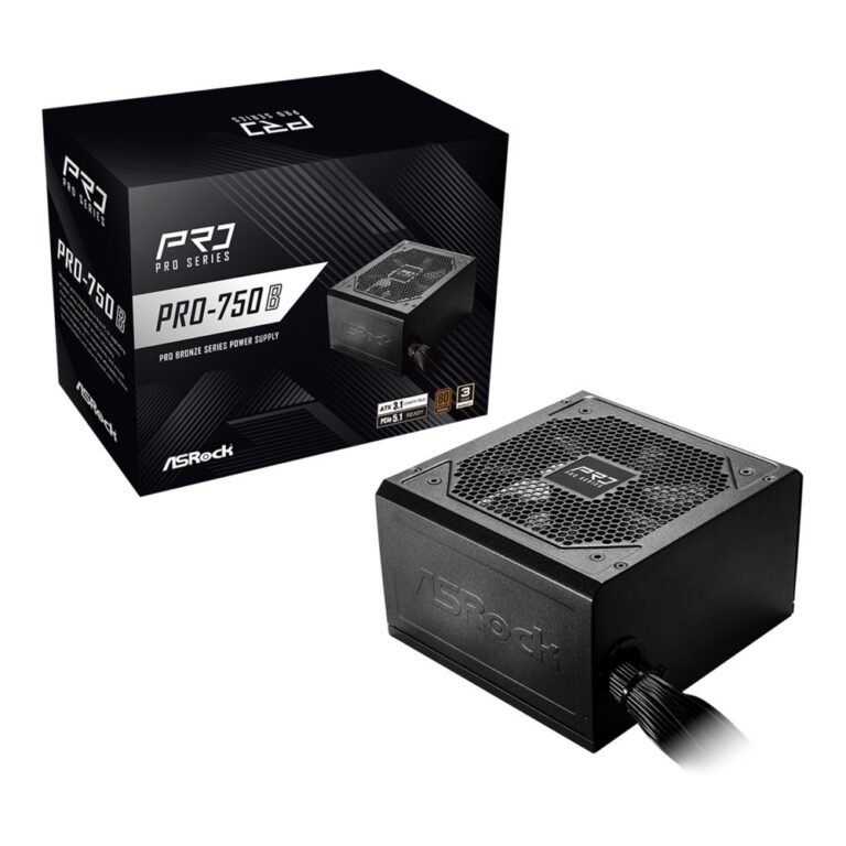 Asrock PRO-750B 750W PSU, 80 Plus Bronze, ATX