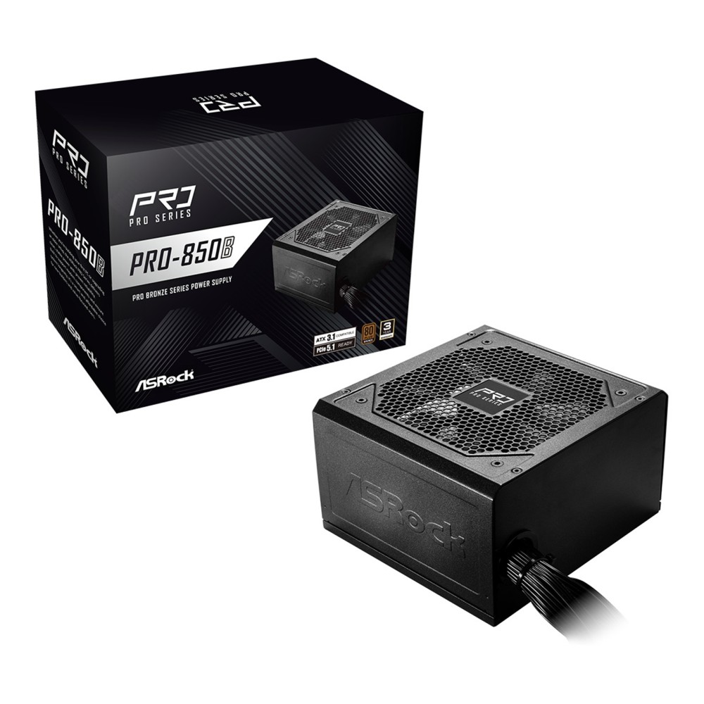 Asrock PRO-850B 850W ATX PSU, 80 Plus Bronze