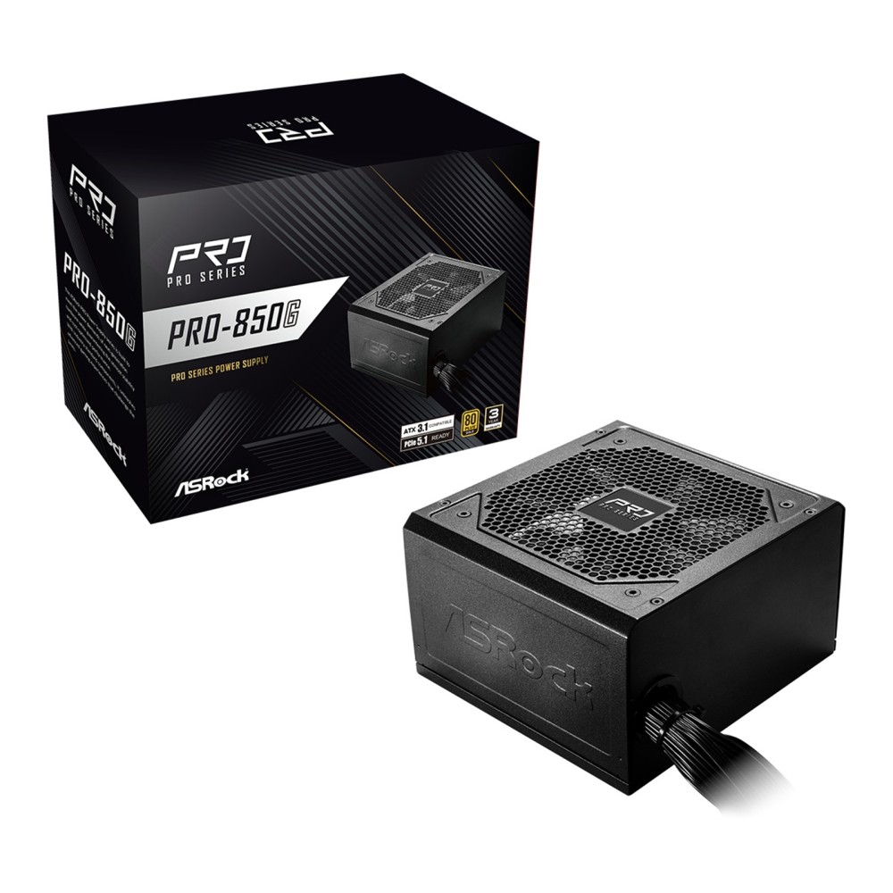 Asrock PRO-850G 850W ATX PSU, 80 Plus Gold