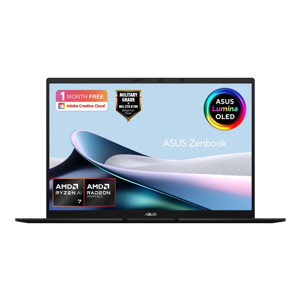 ASUS Zenbook 14 OLED UM3406GA-QD031W AI 7 445 32GB 1TB SSD 14" WUXGA Wi-Fi 6E Windows 11 Home Black